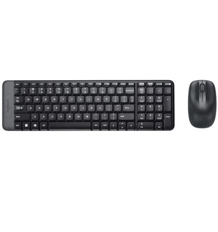 Клавиатура+мышь Logitech MK220 Black Wireless Desktop USB, Keyboard + Mouse, 920-003169 (set fara fir tastatura+mouse/беспроводной комплект клавиатура+мышь)