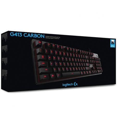 Клавиатура Logitech G413 Carbon Backlit Mechanical Gaming Keyboard, Backlighting RED LED, USB, gamer, 920-008309 (tastatura/клавиатура) Клавиатура Logitech G413 Carbon Backlit Mechanical Gaming Keyboard, Backlighting RED LED, USB, gamer, 920-008309 (tastatura/клавиатура)