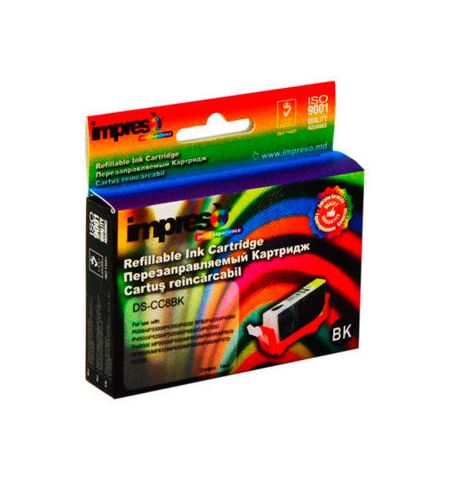 Impreso IMP-CCLI-8BK Black Refillable Canon iP3300/ 3500/ 4200/ 4300/4500/ 5200/ 5300/ 6600/ MP500/510/520/ 530/600/ 610/800/810/ 830/950/ 960/970/ MX700/850, w/chip
