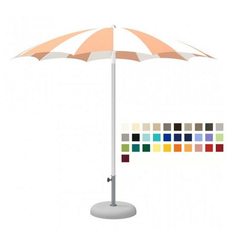 Зонт CREMA PEGASO PE24 (Италия), диаметр 240 cм без полей (без волана) + Ветрозащитный купол + Чехол из PVC + опора (80 см) для установки в утяжеляющую базу + База для зонта B24 (50kg) (Зонт для сада террасы бассейна) Зонт CREMA PEGASO PE24 (Италия), диаметр 240 cм без полей (без волана) + Ветрозащитный купол + Чехол из PVC + опора (80 см) для установки в утяжеляющую базу + База для зонта B24 (50kg) (Зонт для сада террасы бассейна)