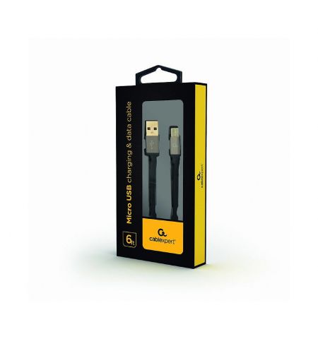 Gembird CCB-mUSB2B-AMBM-6, Black, 1.8m, Professional series, Cable microUSB2.0 Cotton braided USB 2.0 A-plug to Micro B-plug, blister Gembird CCB-mUSB2B-AMBM-6, Black, 1.8m, Professional series, Cable microUSB2.0 Cotton braided USB 2.0 A-plug to Micro B-plug, blister