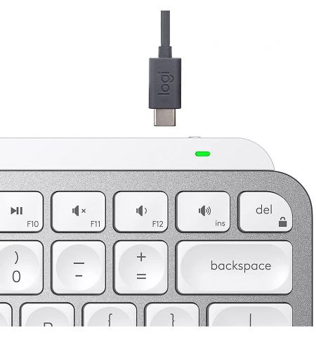 Клавиатура Logitech Wireless MX Keys Mini Minimalis Pale Grey Illuminated Keyboard, Logitech Unifying 2.4GHz wireless technology, Bluetooth Low Energy, Rechargeable with USB type C (920-010502) Клавиатура Logitech Wireless MX Keys Mini Minimalis Pale Grey Illuminated Keyboard, Logitech Unifying 2.4GHz wireless technology, Bluetooth Low Energy, Rechargeable with USB type C (920-010502)