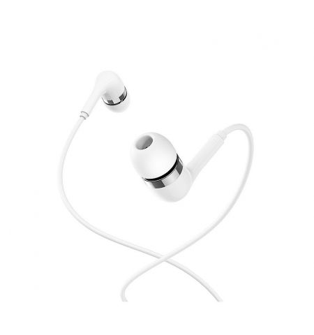 Borofone BM39 white (716880) Refined chant universal earphones with mic, Speaker outer diameter 10MM, cable length 1.2m, Microphone