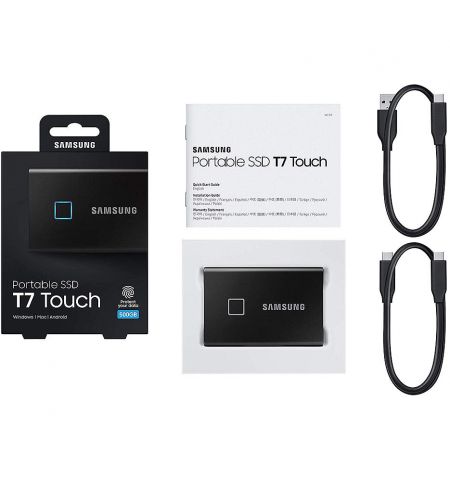 500GB Samsung Portable SSD T7 TOUCH MU-PC500K/WW External SSD, Black, Fingerprint, Read 1050 MB/s, Write 1000 MB/s, USB 3.2/Type-C (SSD extern/внешний SSD) 500GB Samsung Portable SSD T7 TOUCH MU-PC500K/WW External SSD, Black, Fingerprint, Read 1050 MB/s, Write 1000 MB/s, USB 3.2/Type-C (SSD extern/внешний SSD)