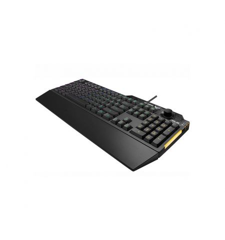 Клавиатура ASUS TUF Gaming K1 RGB keyboard with Volume knob, spill-resistance, 5-zone RGB, side light bar and Armoury Crate, gamer 90MP01X0-BKRA00 (tastatura/клавиатура)