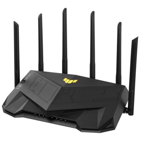 Игровой Wi-Fi роутер маршрутизатор ASUS TUF Gaming AX5400 Dual Band WiFi 6 Gaming Router, WiFi 6 802.11ax Mesh System, AX5400 574 Mbps+4804 Mbps, dual-band 2.4GHz/5GHz-2 for up to super-fast 5.4Gbps, dedicated Gaming Port, WAN:1xRJ45 LAN: 4xRJ45 10/100/10
