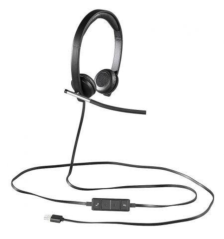 Logitech USB Headset H650e Dual, Bi-directional ECM noise-canceling mic Freq. resp: 100 Hz - 10 KHz Sensitivity: -45 dB +/- 3 dB, 2.5m cable, 981-000519 (casti cu microfon/наушники с микрофоном)