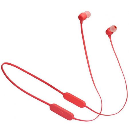 JBL Tune T125BT Red Bluetooth Wireless In-Ear Headphones, 20Hz-20kHz, 16 Ohms, 96dB, Microphone, Remote, BT5.0, 120 mAh Lithium-Ion Polymer up to 16 hours,