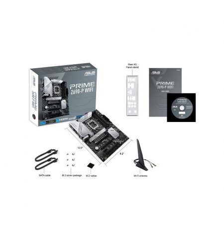Материнская плата ASUS PRIME Z690-P WIFI Intel Z690, LGA1700, Dual DDR5 6000MHz, 1xPCI-E 5.0 x16, 2xPCI-E 3.0 x16, DP/HDMI, USB3.2 Type-C, NVMe RAID, SATA RAID, 4 x M.2 slots PCIe 4.0 x4, Intel Optane, SB 8-Ch., WiFi6, 2.5Gb Ethernet, AURA Sync Материнская плата ASUS PRIME Z690-P WIFI Intel Z690, LGA1700, Dual DDR5 6000MHz, 1xPCI-E 5.0 x16, 2xPCI-E 3.0 x16, DP/HDMI, USB3.2 Type-C, NVMe RAID, SATA RAID, 4 x M.2 slots PCIe 4.0 x4, Intel Optane, SB 8-Ch., WiFi6, 2.5Gb Ethernet, AURA Sync