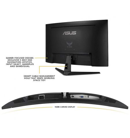 Монитор 31.5" ASUS TUF Gaming VG328H1B Curved 1500R Gaming Monitor WIDE 16:9, 0.363, 1ms, 165Hz, FreeSync Premium, Asus Aura RGB, Contrast 3000:1, Speakers 2x2W, 24 ~180 KHz (H) /50 ~165 Hz, Full HD 1920x1080, 2xHDMI v.2.0 (monitor/Монитор) Монитор 31.5" ASUS TUF Gaming VG328H1B Curved 1500R Gaming Monitor WIDE 16:9, 0.363, 1ms, 165Hz, FreeSync Premium, Asus Aura RGB, Contrast 3000:1, Speakers 2x2W, 24 ~180 KHz (H) /50 ~165 Hz, Full HD 1920x1080, 2xHDMI v.2.0 (monitor/Монитор)