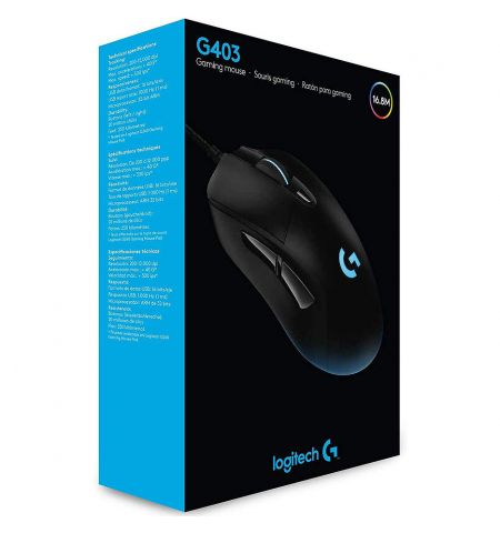 Мышь игровая Logitech G403 Hero Gaming Mouse, Lightsync RGB, HERO 25K Sensor, 100 – 25,600 dpi, USB 910-005632 (mouse/мышь) Мышь игровая Logitech G403 Hero Gaming Mouse, Lightsync RGB, HERO 25K Sensor, 100 – 25,600 dpi, USB 910-005632 (mouse/мышь)