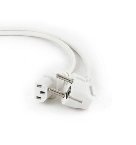 Gembird PC-186W-VDE Power Cord PC-220V (C13) 1.8m Euro Plug white (Кабель питания евростандарт) (cablu alimentare/кабель питания)