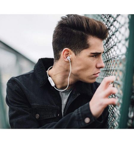 JBL Tune T125BT White Bluetooth Wireless In-Ear Headphones, 20Hz-20kHz, 16 Ohms, 96dB, Microphone, Remote, BT5.0, 120 mAh Lithium-Ion Polymer up to 16 hours,