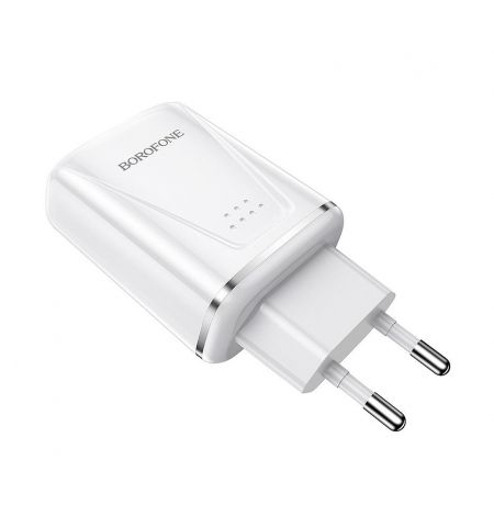 Borofone BA54A Wide road dual port QC3.0 charger (EU) white Borofone BA54A Wide road dual port QC3.0 charger (EU) white