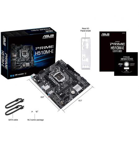 Материнская плата ASUS PRIME H510M-E Intel H510, LGA1200, Dual DDR4 3200MHz, PCI-E 4.0/3.0 x16, D-Sub/Display Port 1.4/HDMI 2.0, USB3.2, SATA 6 Gbps, M.2 x4 Socket, SB 8-Ch., GigabitLAN, LED lighting Материнская плата ASUS PRIME H510M-E Intel H510, LGA1200, Dual DDR4 3200MHz, PCI-E 4.0/3.0 x16, D-Sub/Display Port 1.4/HDMI 2.0, USB3.2, SATA 6 Gbps, M.2 x4 Socket, SB 8-Ch., GigabitLAN, LED lighting