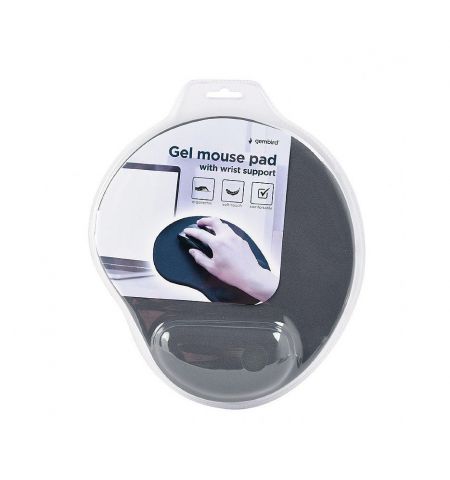 Коврик для мыши Gembird MP-GEL-GR, Gel mouse pad with wrist support, grey Коврик для мыши Gembird MP-GEL-GR, Gel mouse pad with wrist support, grey