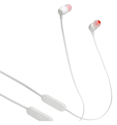 JBL Tune T125BT White Bluetooth Wireless In-Ear Headphones, 20Hz-20kHz, 16 Ohms, 96dB, Microphone, Remote, BT5.0, 120 mAh Lithium-Ion Polymer up to 16 hours,