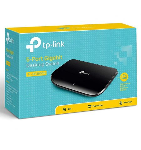TP-LINK TL-SG1005D 5-port Gigabit Switch, 5 10/100/1000M RJ45 ports, plastic case TP-LINK TL-SG1005D 5-port Gigabit Switch, 5 10/100/1000M RJ45 ports, plastic case