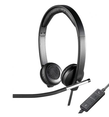 Logitech USB Headset H650e Dual, Bi-directional ECM noise-canceling mic Freq. resp: 100 Hz - 10 KHz Sensitivity: -45 dB +/- 3 dB, 2.5m cable, 981-000519 (casti cu microfon/наушники с микрофоном)