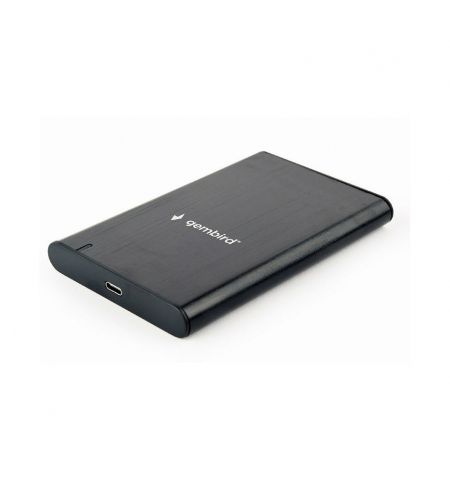 Gembird EE2-U3S-6, USB 3.1 2.5'' enclosure with USB Type-C port, brushed aluminum, Black (carcasa externa pentru HDD/корпус внешний для HDD)