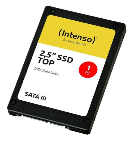 Внутрений высокоскоростной накопитель 1TB SSD 2.5" Intenso Top (3812460), 7mm, Read 520MB/s, Write 500MB/s, SATA III 6.0 Gbps (solid state drive intern SSD/Внутрений высокоскоростной накопитель SSD)