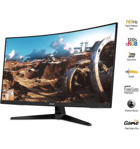 Монитор 31.5" ASUS TUF Gaming VG328H1B Curved 1500R Gaming Monitor WIDE 16:9, 0.363, 1ms, 165Hz, FreeSync Premium, Asus Aura RGB, Contrast 3000:1, Speakers 2x2W, 24 ~180 KHz (H) /50 ~165 Hz, Full HD 1920x1080, 2xHDMI v.2.0 (monitor/Монитор) Монитор 31.5" ASUS TUF Gaming VG328H1B Curved 1500R Gaming Monitor WIDE 16:9, 0.363, 1ms, 165Hz, FreeSync Premium, Asus Aura RGB, Contrast 3000:1, Speakers 2x2W, 24 ~180 KHz (H) /50 ~165 Hz, Full HD 1920x1080, 2xHDMI v.2.0 (monitor/Монитор)