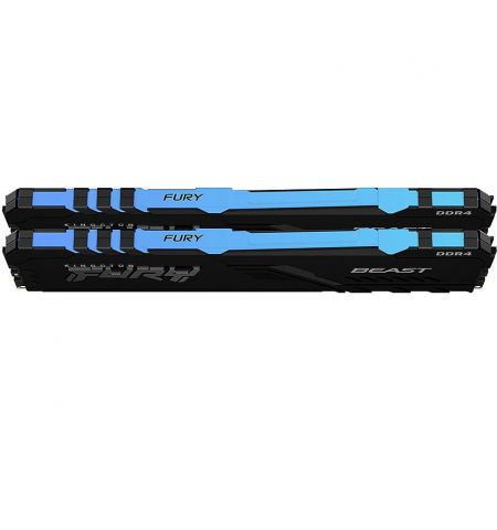 Оперативная Память 32GB DDR4 Dual-Channel Kit Kingston HyperX FURY Beast RGB KF436C18BBAK2/32 32GB (2x16GB) DDR4 PC4-28800 3600MHz CL18, Retail (memorie/память)
