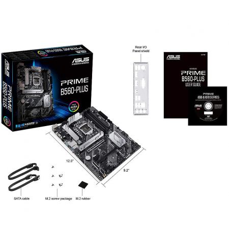 Материнская плата ASUS PRIME B560-PLUS Intel B560, LGA1200, Dual DDR4 4600MHz, PCI-E 4.0/3.0 x16, D-Sub/Display Port/HDMI, USB3.2, USB Type-C, M.2 PCIe 4.0 x4 Socket, Intel Optane memory ready, SB 8-Ch., GigabitLAN, LED lighting Материнская плата ASUS PRIME B560-PLUS Intel B560, LGA1200, Dual DDR4 4600MHz, PCI-E 4.0/3.0 x16, D-Sub/Display Port/HDMI, USB3.2, USB Type-C, M.2 PCIe 4.0 x4 Socket, Intel Optane memory ready, SB 8-Ch., GigabitLAN, LED lighting