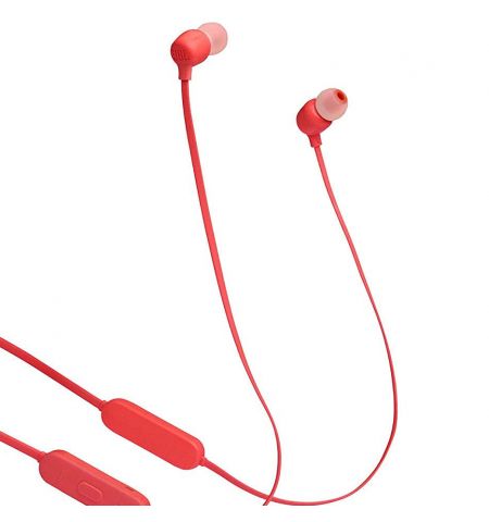 JBL Tune T125BT Red Bluetooth Wireless In-Ear Headphones, 20Hz-20kHz, 16 Ohms, 96dB, Microphone, Remote, BT5.0, 120 mAh Lithium-Ion Polymer up to 16 hours,