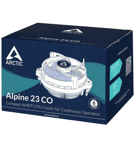 Cooler Arctic Alpine 23 CO, Socket AMD AM4, FAN 90mm, 200-2700rpm PWM, MX-2 thermal paste, 0.3 Sone, Dual Ball Bearing, ACALP00036A Cooler Arctic Alpine 23 CO, Socket AMD AM4, FAN 90mm, 200-2700rpm PWM, MX-2 thermal paste, 0.3 Sone, Dual Ball Bearing, ACALP00036A