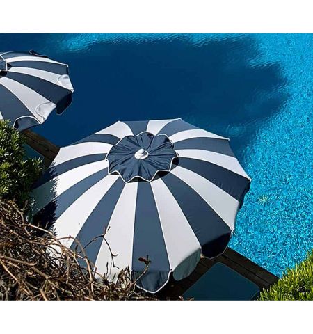 Зонт CREMA PEGASO PE18f (Италия), диаметр 180 cм с полями (с воланом) + Ветрозащитный купол + Чехол из PVC + опора (80 см) для установки в утяжеляющую базу + База для зонта B23 (35kg) (Зонт для сада террасы бассейна)