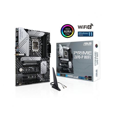 Материнская плата ASUS PRIME Z690-P WIFI Intel Z690, LGA1700, Dual DDR5 6000MHz, 1xPCI-E 5.0 x16, 2xPCI-E 3.0 x16, DP/HDMI, USB3.2 Type-C, NVMe RAID, SATA RAID, 4 x M.2 slots PCIe 4.0 x4, Intel Optane, SB 8-Ch., WiFi6, 2.5Gb Ethernet, AURA Sync Материнская плата ASUS PRIME Z690-P WIFI Intel Z690, LGA1700, Dual DDR5 6000MHz, 1xPCI-E 5.0 x16, 2xPCI-E 3.0 x16, DP/HDMI, USB3.2 Type-C, NVMe RAID, SATA RAID, 4 x M.2 slots PCIe 4.0 x4, Intel Optane, SB 8-Ch., WiFi6, 2.5Gb Ethernet, AURA Sync