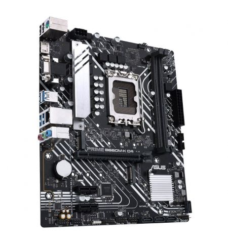 Материнская плата ASUS PRIME B660M-K D4 Intel B660, LGA1700, Dual DDR4 5333MHz, PCIe 4.0 x16, D-Sub/HDMI, USB3.2, SATA RAID, 2 x M.2 slots PCIe 4.0 x4, Intel Optane, SB 8-Ch., GigabitLAN, LED lighting