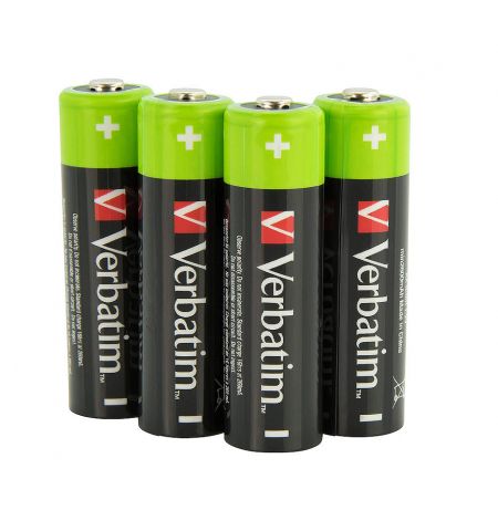 Verbatim AA Rechargeable Battery 2600mAh 4 Pack 49941