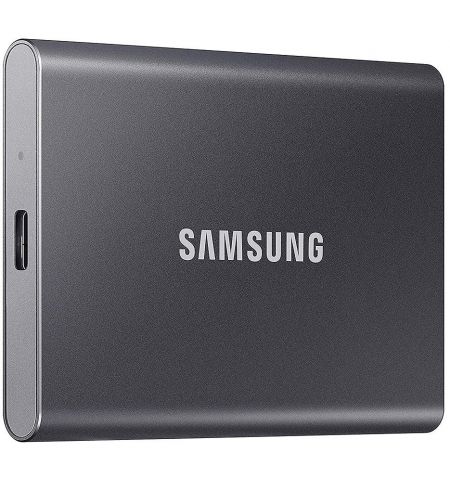 500GB Samsung Portable SSD T7 MU-PC500T/WW External SSD, Black, Read 1050 MB/s, Write 1000 MB/s, Shock Resistance, USB 3.2 Gen.2/Type-C (SSD extern/внешний SSD)