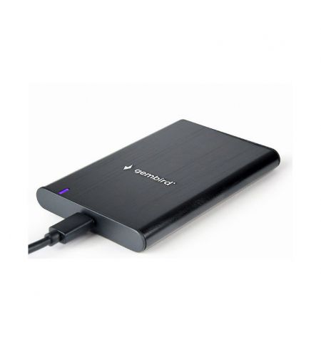 Gembird EE2-U3S-6, USB 3.1 2.5'' enclosure with USB Type-C port, brushed aluminum, Black Gembird EE2-U3S-6, USB 3.1 2.5'' enclosure with USB Type-C port, brushed aluminum, Black