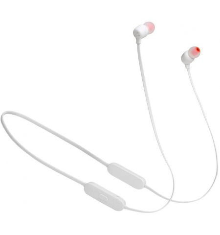 JBL Tune T125BT White Bluetooth Wireless In-Ear Headphones, 20Hz-20kHz, 16 Ohms, 96dB, Microphone, Remote, BT5.0, 120 mAh Lithium-Ion Polymer up to 16 hours,