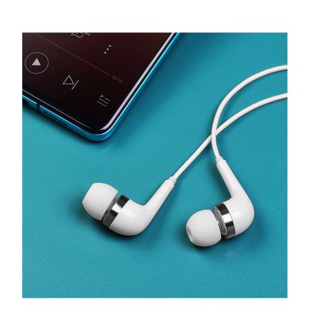 Borofone BM39 white (716880) Refined chant universal earphones with mic, Speaker outer diameter 10MM, cable length 1.2m, Microphone