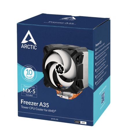 Cooler Arctic Freezer A35 CO, Socket AMD AM4, FAN 113mm, 200-1800rpm PWM, Noise Level 0.3 Sone, Double Ball Bearing, ACFRE00113A Cooler Arctic Freezer A35 CO, Socket AMD AM4, FAN 113mm, 200-1800rpm PWM, Noise Level 0.3 Sone, Double Ball Bearing, ACFRE00113A