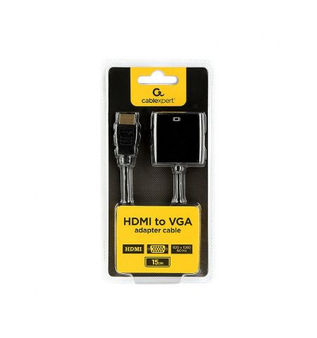 Adapter HDMI-VGA Gembird A-HDMI-VGA-04, HDMI to VGA adapter cable, Converts digital HDMI input (19 pin male, v.1.4) into analog VGA output (DB15 female) Adapter HDMI-VGA Gembird A-HDMI-VGA-04, HDMI to VGA adapter cable, Converts digital HDMI input (19 pin male, v.1.4) into analog VGA output (DB15 female)