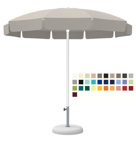 Зонт CREMA POSEIDON PO22 (Италия), диаметр 220 cм с полями (с воланом) + Ветрозащитный купол + Чехол из PVC + опора (80 см) для установки в утяжеляющую базу + База для зонта B23 (35kg) (Зонт для сада террасы бассейна) Зонт CREMA POSEIDON PO22 (Италия), диаметр 220 cм с полями (с воланом) + Ветрозащитный купол + Чехол из PVC + опора (80 см) для установки в утяжеляющую базу + База для зонта B23 (35kg) (Зонт для сада террасы бассейна)