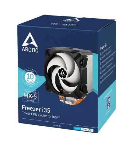 Cooler Arctic Freezer i35, Socket Intel 1700, 1200, 115X, FAN 113mm, 200-1800rpm PWM, Noise Level 0.3 Sone, Fluid Dynamic Bearing, ACFRE00094A Cooler Arctic Freezer i35, Socket Intel 1700, 1200, 115X, FAN 113mm, 200-1800rpm PWM, Noise Level 0.3 Sone, Fluid Dynamic Bearing, ACFRE00094A
