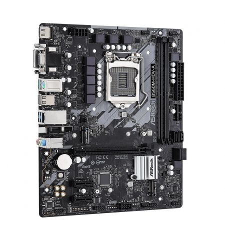 Материнская плата ASRock B560M-HDV R2.0 Intel B560, LGA1200, Dual DDR4 5000MHz, PCI-E 4.0/3.0 x16, D-Sub/DVI-D/HDMI, USB3.2, M.2 PCIe 4.0 x4 Socket, Intel Optane memory ready, SB 8-Ch., GigabitLAN