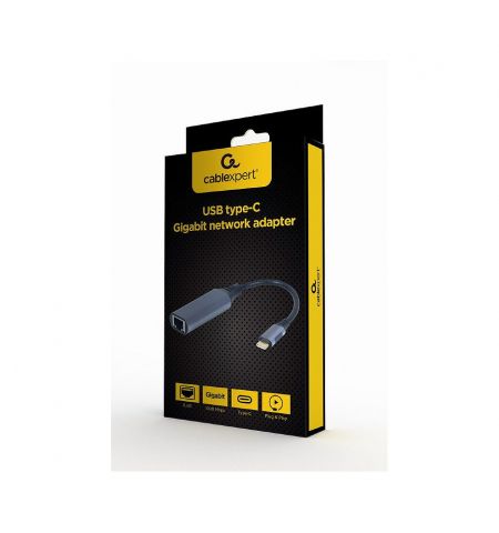 Gembird A-USB3C-LAN-01, USB type-C Gigabit network adapter, Space Grey Gembird A-USB3C-LAN-01, USB type-C Gigabit network adapter, Space Grey