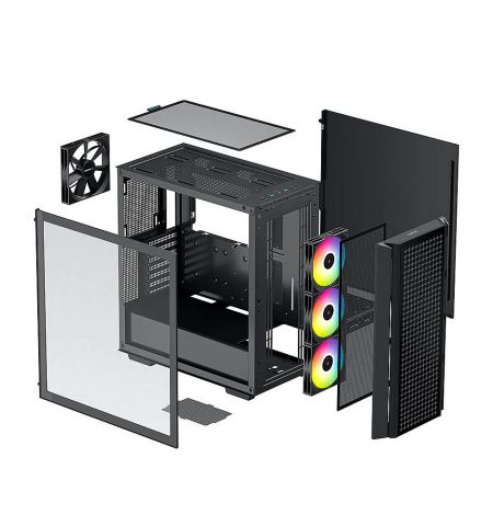Корпус Case Middletower Deepcool CG540 ATX Black, no PSU, Side panel Tempered Glass,  2xUSB3.0,  Audio x 1/Mic x 1, Pre-Installed LED Fans: Front 3X120mm, Rear 1X140mm (carcasa/корпус) Корпус Case Middletower Deepcool CG540 ATX Black, no PSU, Side panel Tempered Glass,  2xUSB3.0,  Audio x 1/Mic x 1, Pre-Installed LED Fans: Front 3X120mm, Rear 1X140mm (carcasa/корпус)