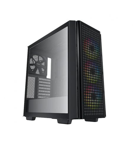 Корпус Case Middletower Deepcool CG540 ATX Black, no PSU, Side panel Tempered Glass,  2xUSB3.0,  Audio x 1/Mic x 1, Pre-Installed LED Fans: Front 3X120mm, Rear 1X140mm (carcasa/корпус)