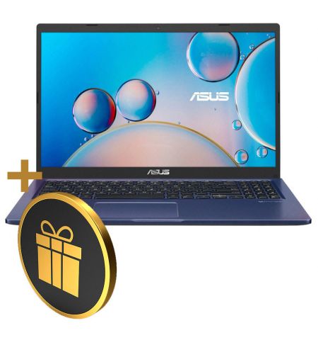 Ноутбук 15.6 ASUS VivoBook X515EA Blue, Intel i5-1135G7 2.4-4.2Ghz/8GB DDR4/SSD 512GB/Intel Iris Xe Graphics/WiFi 6 802.11ax/BT5.0/USB Type C/HDMI/HD WebCam/Illuminated Keyb./15.6" FHD IPS LED-backlit NanoEdge Anti-glare