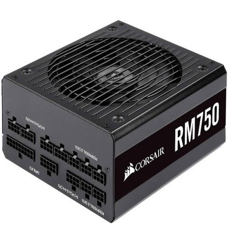 Блок питания 750W ATX Power supply CORSAIR RM Series RM750, 750W, 80 PLUS Gold, EPS12V, 135mm Rifle bearing fan, Zero RPM Fan Mode, fully modular cables