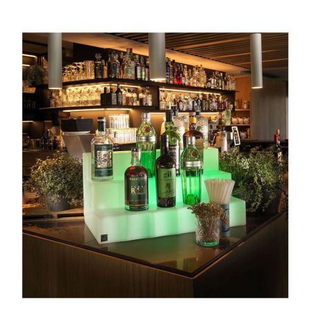 Барная витрина из трех ступеней LYXO EXPO MARVY with batteries RGBW led kit ES301-U00001 (Барная витрина из трех ступеней с комплектом подсветки многоцветных светодиодов плюс батарея, для баров и клубов)