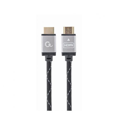 Gembird CCB-HDMIL-2M, 2m, HDMI male-male, Select Plus Series, High speed HDMI cable with Ethernet, Supports 4K UHD resolutions at 60 Hz, Durable nylon braiding and premium style connectors Gembird CCB-HDMIL-2M, 2m, HDMI male-male, Select Plus Series, High speed HDMI cable with Ethernet, Supports 4K UHD resolutions at 60 Hz, Durable nylon braiding and premium style connectors